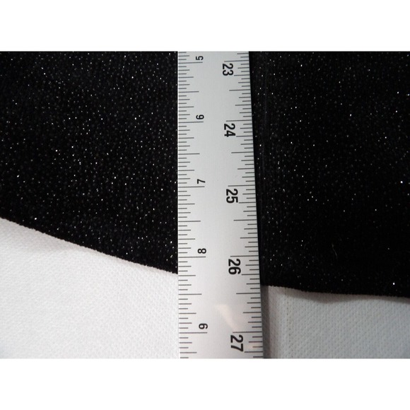 Susan Graver Style Jacket Black Glitter Faux Suede Black Rhinestone Button 1X Ne - Picture 9 of 10